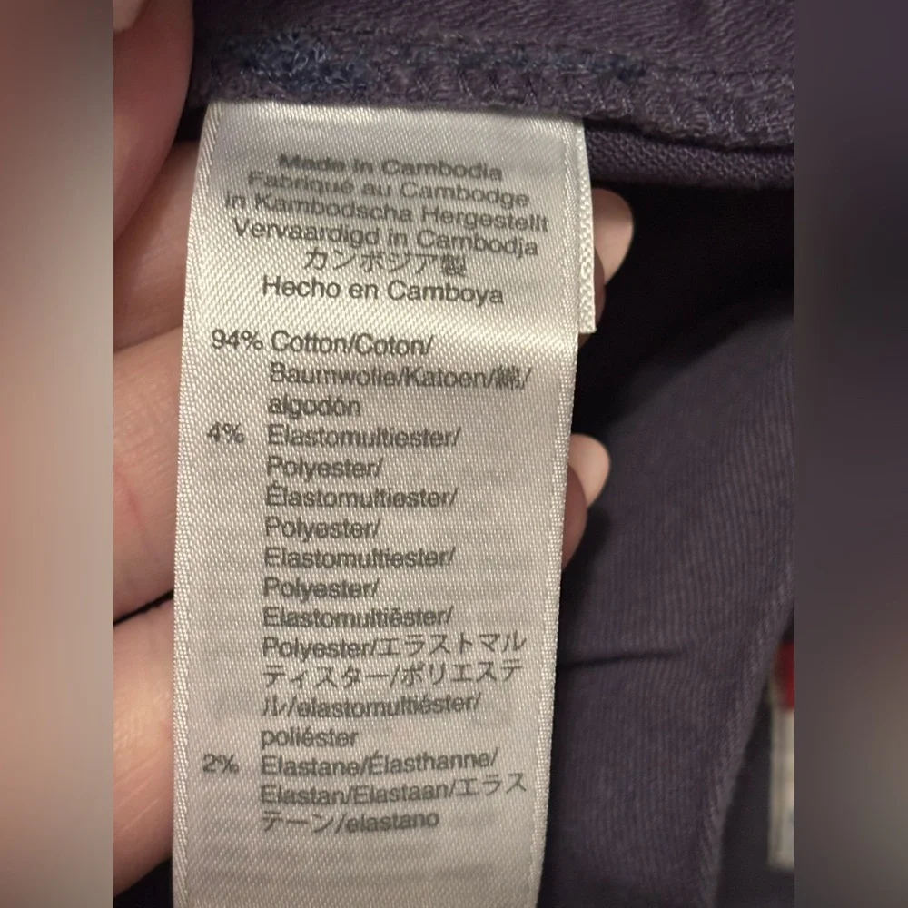 NWT J.Crew Men’s 484 Slim-Fit Garment-Dyed Five-Pocket Pants Navy Size 31x30